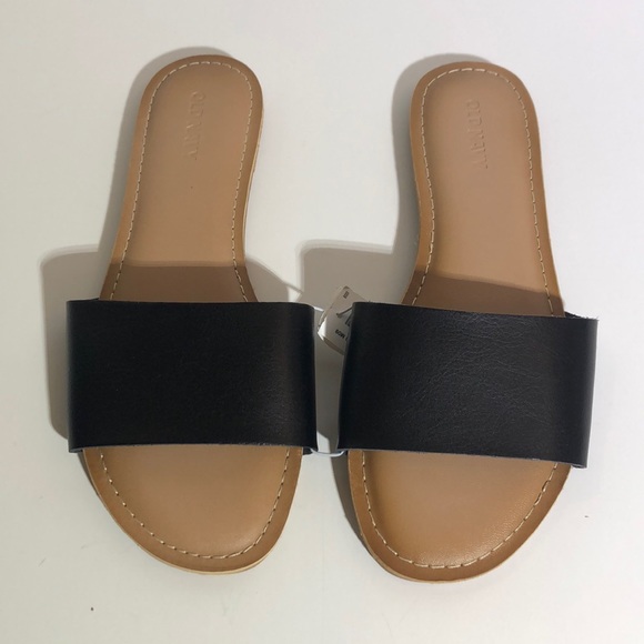 thick black strap sandals